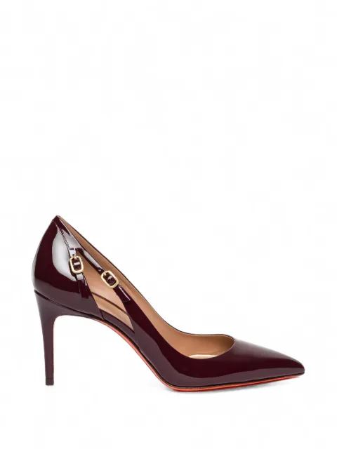 Santoni Audrey buckle-strap pumps Red WDXD72423HIANVHD