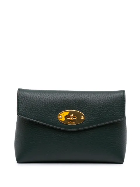 Mulberry Pre-Owned 2015-2026 Small Grained Calfskin Darley Cosmetic pouch Green 4WRJYQGRIIS4DLNR