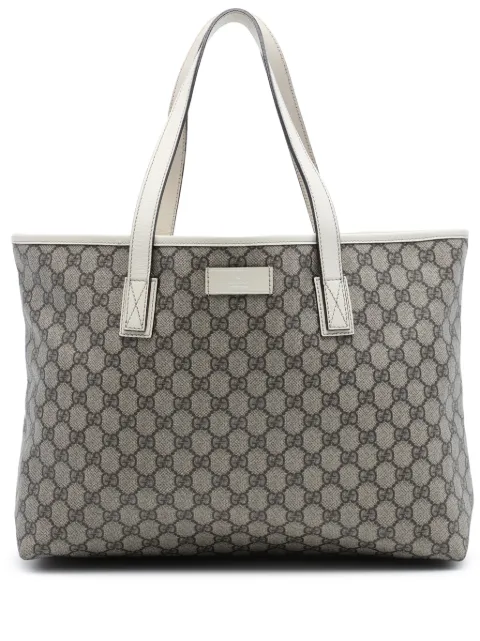 Gucci Pre-Owned 2016-2026 Medium GG Supreme tote bag White 5SAYDB03PJEX7ET2