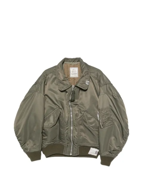 Maison MIHARA YASUHIRO zip-up oversized bomber jacket Green B17BL061