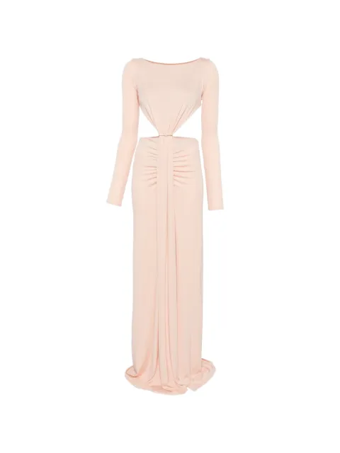 Elisabetta Franchi cut-out ruched maxi dress Neutrals ABR3467E2