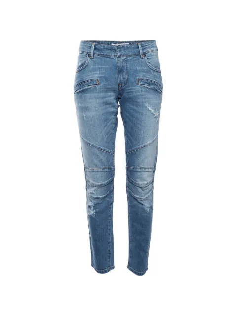 Pierre Balmain biker-style skinny jeans Blue 1402713
