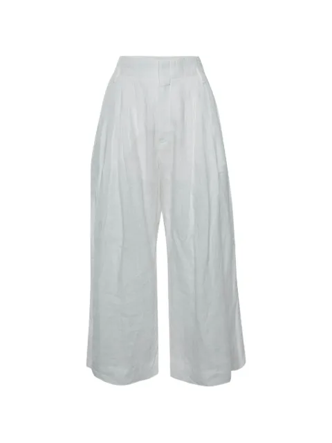 Chloé Pre-Owned pleated wide-leg trousers White 1401752