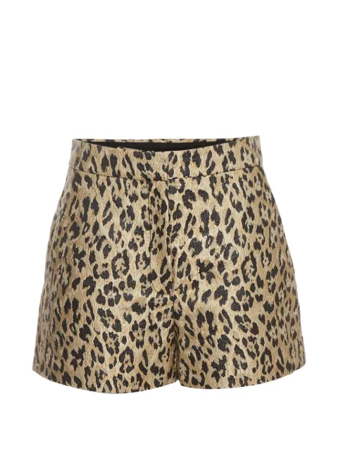 Valentino Garavani Pre-Owned leopard-print jacquard shorts Neutrals 1404514