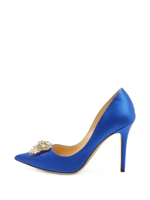 Jimmy Choo Pre-Owned Manda crystal-embellished pumps Blue 1405772