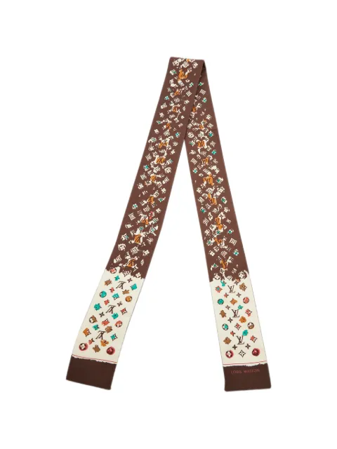 Louis Vuitton Pre-Owned Splash Monogram bandeau silk scarf Brown 1405733