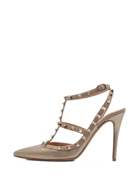 Valentino Garavani Pre-Owned Rockstud pointed-toe pumps Metallic 1407275