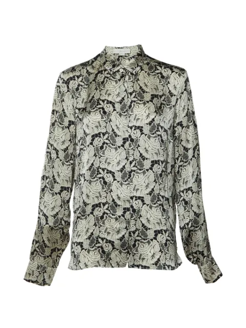 Stella McCartney Pre-Owned lace-print silk shirt Neutrals 1405197