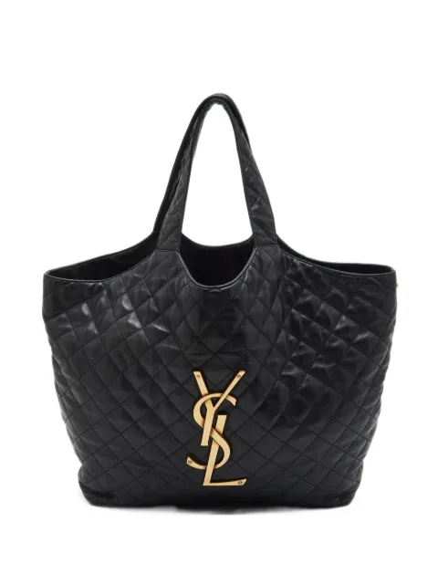Saint Laurent Pre-Owned Icare quilted tote bag Black 1401678