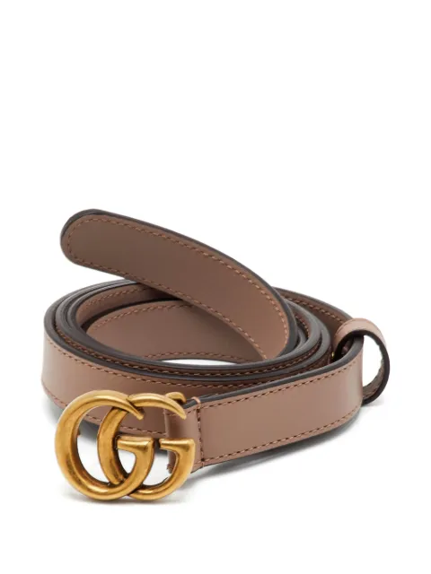 Gucci Pre-Owned GG Marmont slim belt Neutrals 1402726