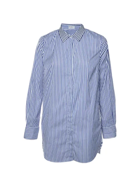 Brunello Cucinelli Vintage Monili striped cotton shirt Blue 1406087