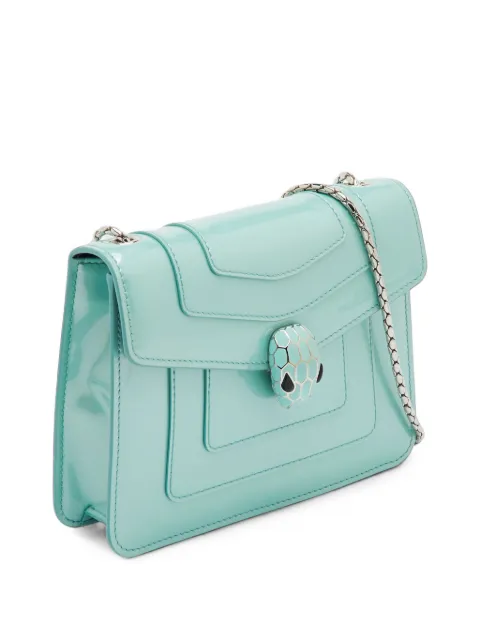 Bvlgari Pre-Owned Serpenti Forever patent leather shoulder bag Blue 1401309