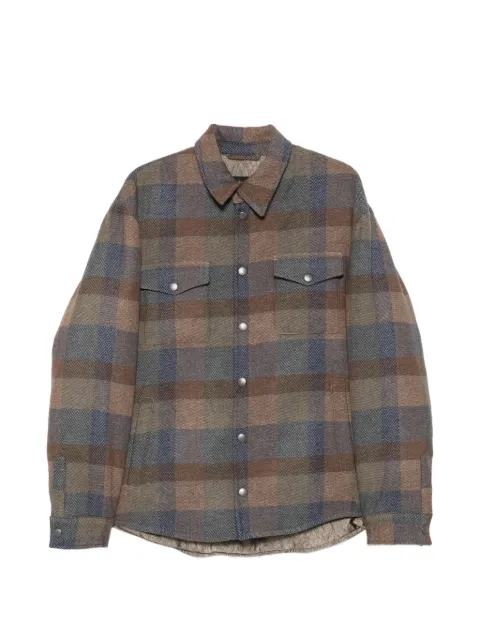ETRO check-pattern button-up shirt Brown MRBA010999TQB15