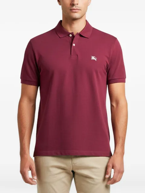 Burberry Pre-Owned embroidered-logo piqué polo shirt Red 1406360
