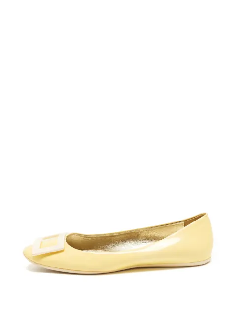 Roger Vivier Vintage Trompette buckle ballet flats Yellow 1375046