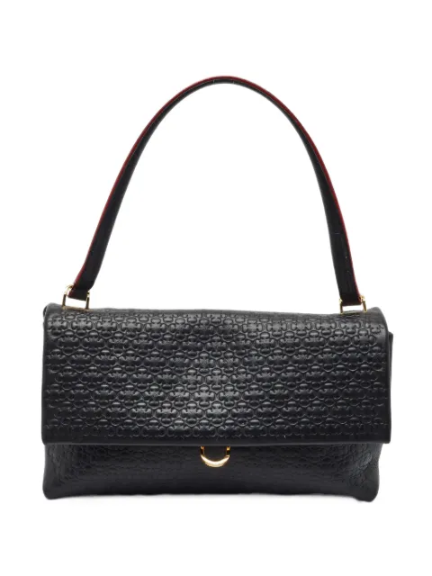 Carolina Herrera Vintage medium Camelot monogram-embossed tote bag Black 1406475