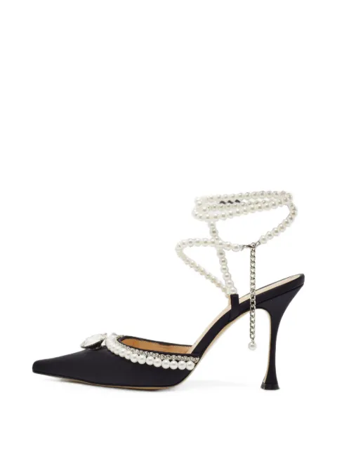 MACH & MACH pearl crystal-embellished pumps Black 1404973