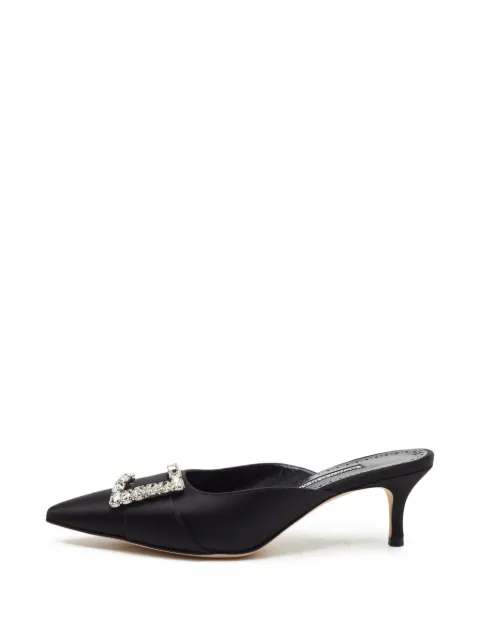 Manolo Blahnik Ramimu crystal-embellished mules Black 1404116