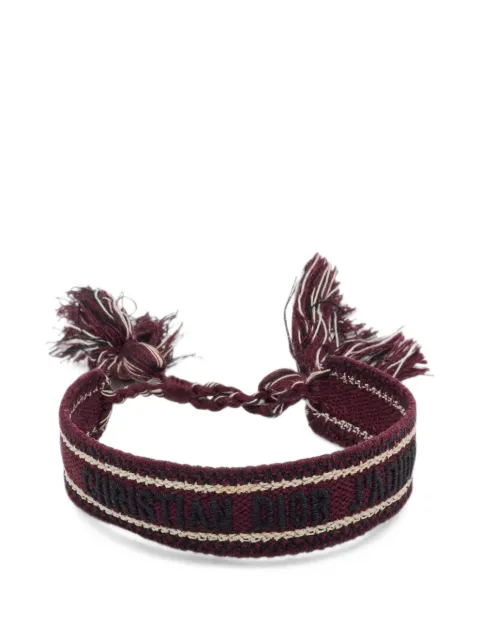 Christian Dior Pre-Owned J'Adior embroidered tassel bracelet Red 1406165