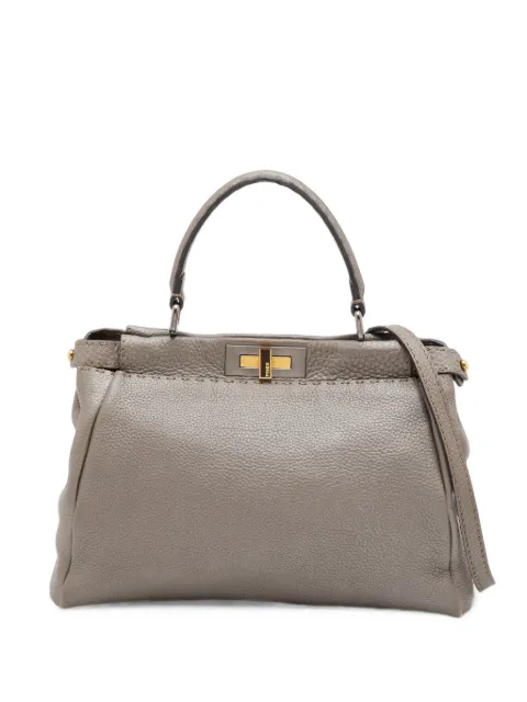 Fendi Pre-Owned 2010 medium Peekaboo twist-lock tote bag Grey 1401212