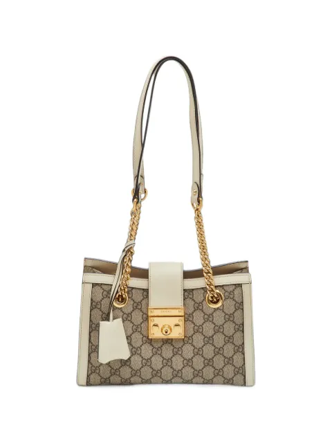Gucci Pre-Owned Padlock GG Supreme shoulder bag Neutrals 1401306