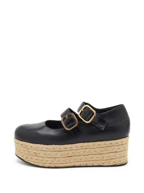 Marni Pre-Owned Mary-Jane platform espadrilles Black 1404432