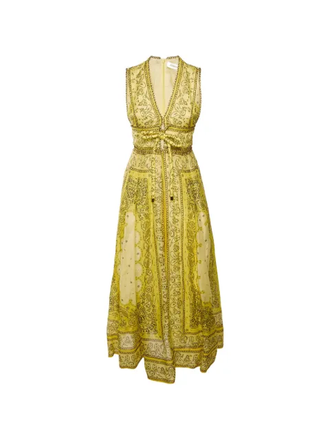 ZIMMERMANN Matchmaker paisley-print dress Yellow 1406113