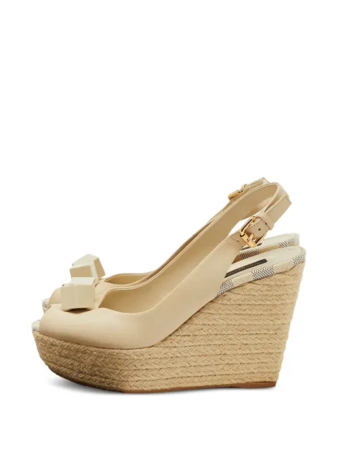 Louis Vuitton Pre-Owned Gossip Cube espadrille wedge sandals Neutrals 1222171