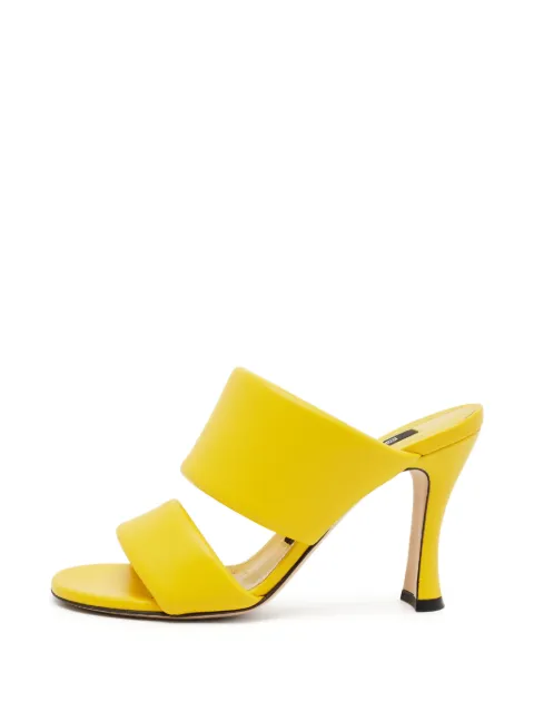 Sergio Rossi padded double-strap sandals Yellow 1405128