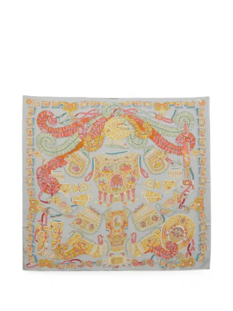 Hermès Pre-Owned Sous l'Egide de Mars Carré scarf Grey 1401721