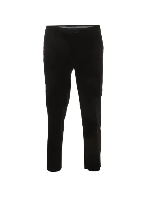 Giorgio Armani Pre-Owned velvet regular-fit trousers Black 1404886