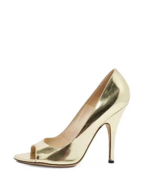 Dolce & Gabbana Pre-Owned metallic open-toe pumps Gold 1397010