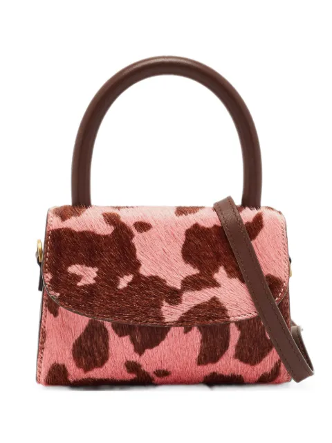 BY FAR cow-print calf hair handbag Pink 1406139
