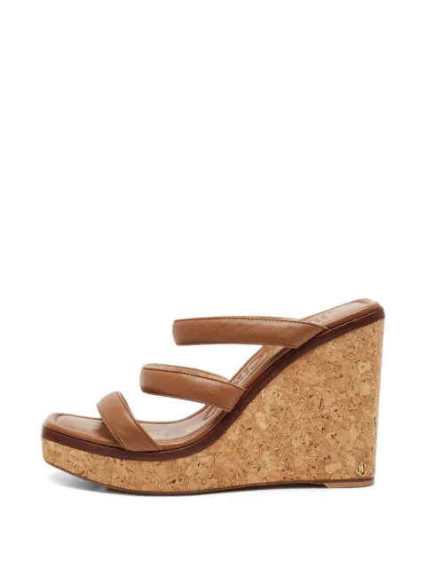 Jimmy Choo Pre-Owned Athenia cork wedge sandals Brown 1405010