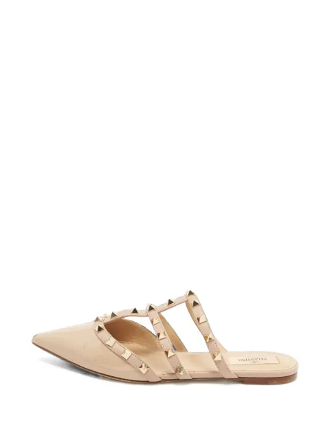 Valentino Garavani Pre-Owned Rockstud caged mules Neutrals 1401511