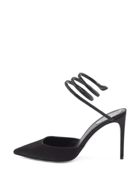 René Caovilla Cleo crystal-embellished pumps Black 1406146