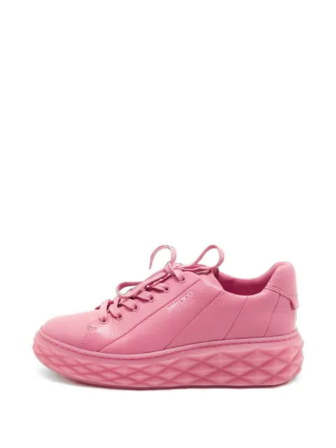 Jimmy Choo Pre-Owned Diamond leather sneakers Pink 1404503