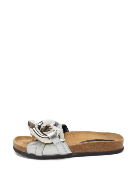 JW Anderson chain leather sandals Silver 1406045