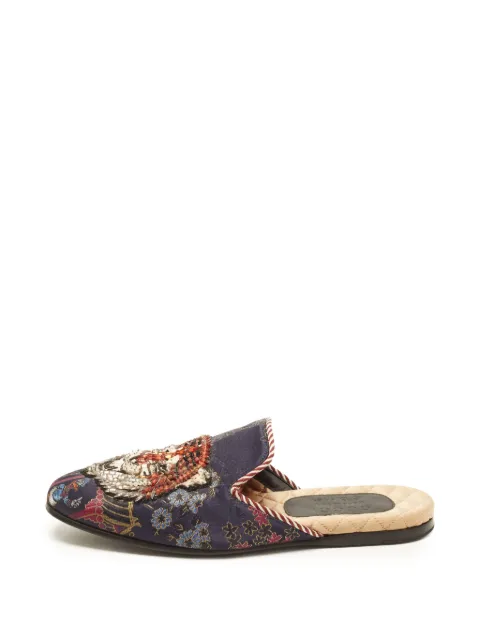 Gucci Pre-Owned Princetown embellished mules Blue 1405983