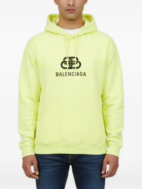 Balenciaga Pre-Owned 2019 logo-print hoodie Yellow 1406406