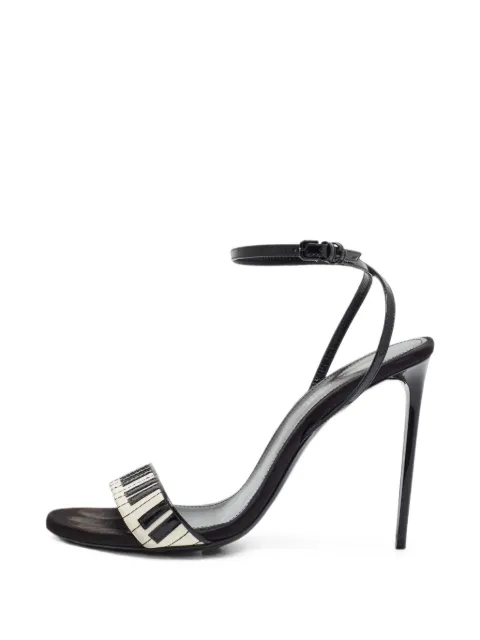 Saint Laurent Pre-Owned Abbey Piano ankle strap sandals White 1406458