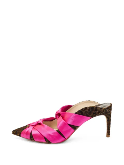 Sophia Webster knot-embellished jacquard mules Pink 1406339