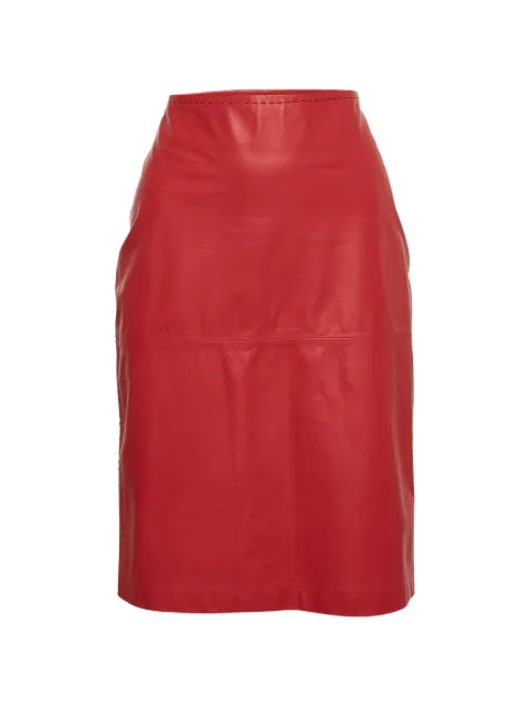 Brioni Vintage zip-up midi pencil skirt Pink 1345153