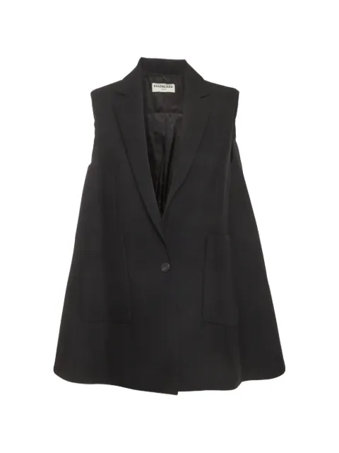 Balenciaga Pre-Owned 2014 bell-shaped blazer vest Black 1404120