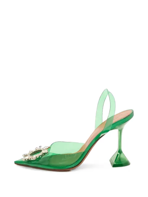 Amina Muaddi Begum slingback pumps Green 1404566
