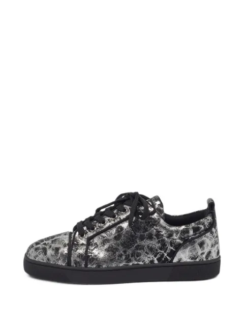 Christian Louboutin Pre-Owned Louis Junior textured sneakers Black 1401827