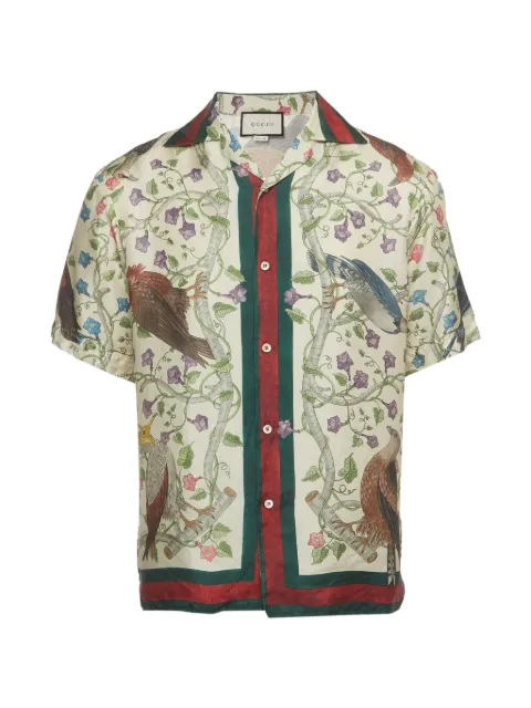 Gucci Pre-Owned Birds of Prey print shirt Neutrals 1404869