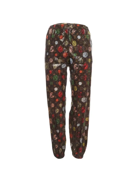 Louis Vuitton Pre-Owned x Fornasetti 2021 Cameo print track pants Brown 1404393