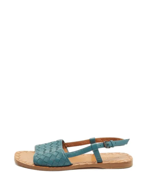 Bottega Veneta Pre-Owned Intrecciato slingback sandals Blue 1404528