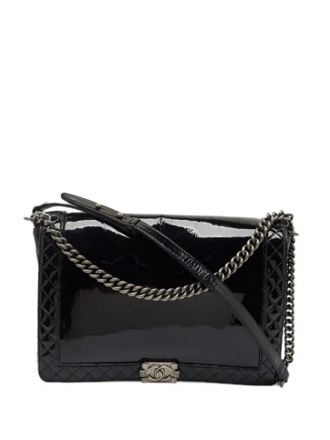 CHANEL Pre-Owned 2013-2014 Boy quilted shoulder bag Black 1406431